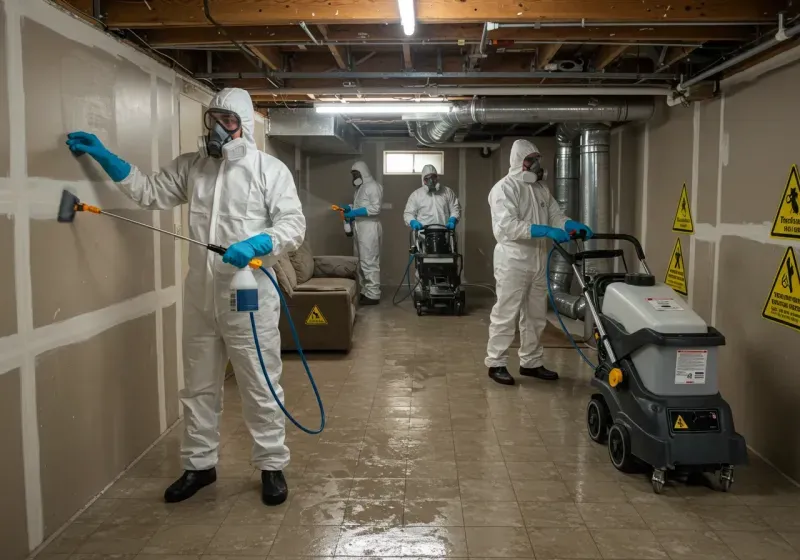 Basement Moisture Removal and Structural Drying process in Las Animas, CO